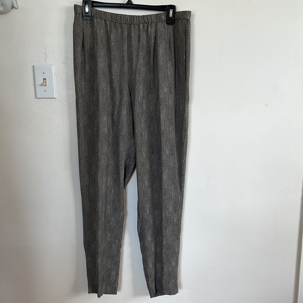 EILEEN FISHER STONE SILK CREPE DE CHINE CHAINETTE ASYMMETRIC TANK SET SIZE M NWT - Picture 8 of 12